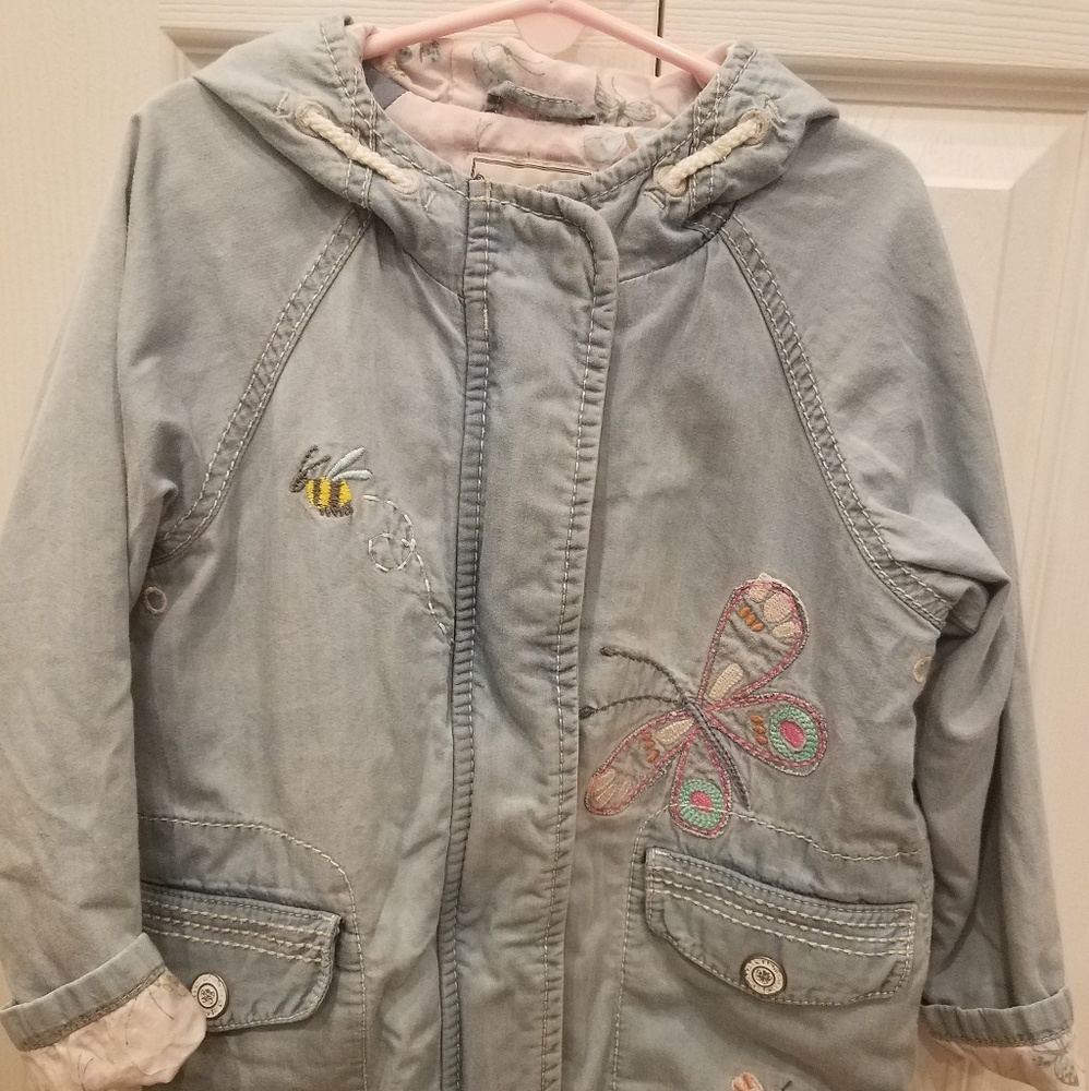 Pea coat for a little girl.